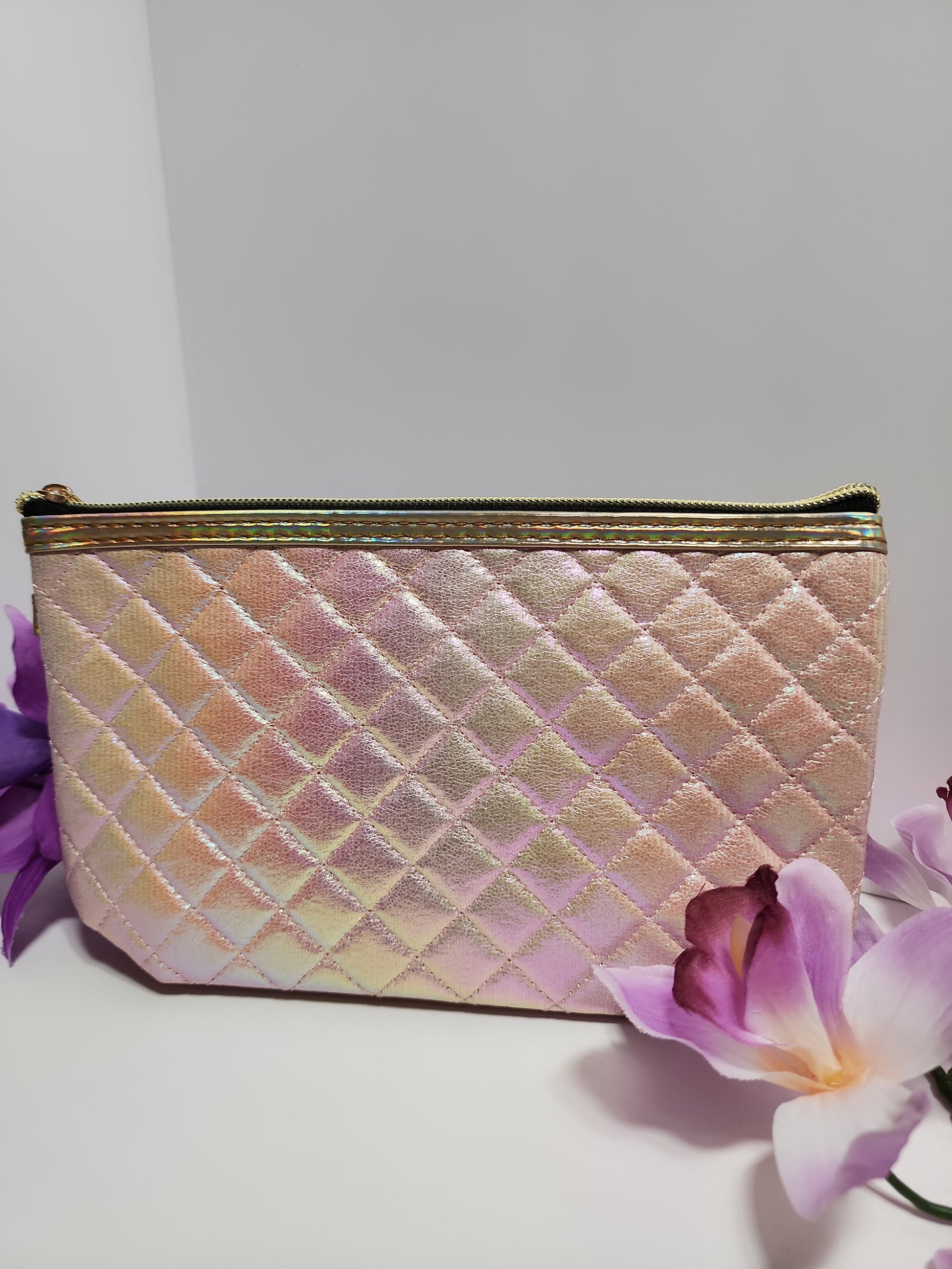  Holographic Wallet Clutch - Iridescent Purse Long